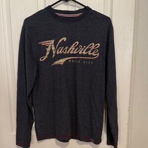Nashville Music City Men's Long Sleeve Tee Super Soft